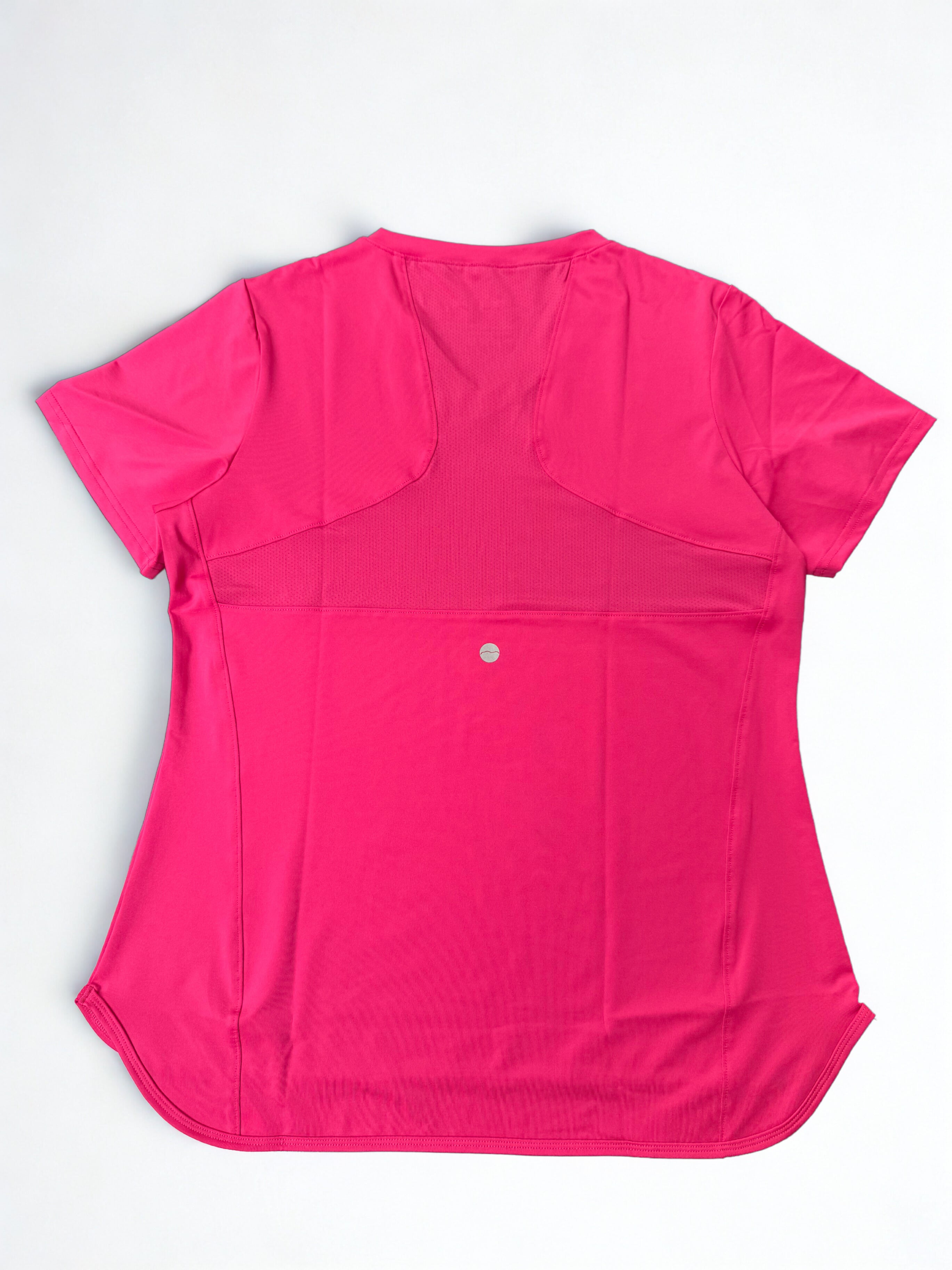 Pink t-shirt with a pocket on a white background