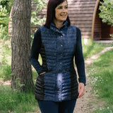 GET-UP-AND-GO Navy Leopard Silhouette Gilet