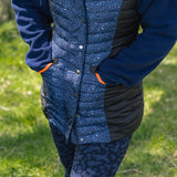 GET-UP-AND-GO Navy Leopard Silhouette Gilet
