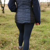 GET-UP-AND-GO Navy Leopard Silhouette Gilet
