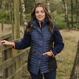 GET-UP-AND-GO Navy Leopard Silhouette Gilet