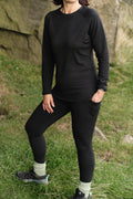 THERMAL Long Sleeve Black Top