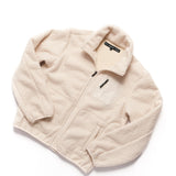 THE RAMBLER RECYCLED CREAM BORG ZIP THROUGH FLEECE