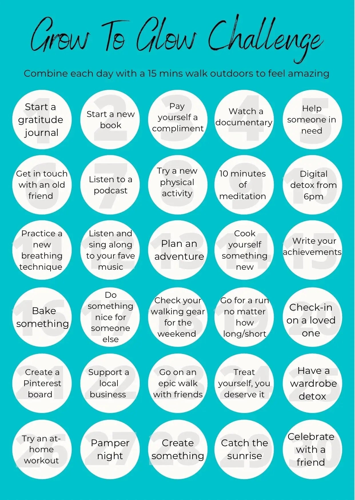 Blog - Grow To Glow Challenge My Urban Trail