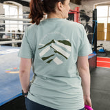 ESCAPE THE ORDINARY Sage Green Mountains T-Shirt