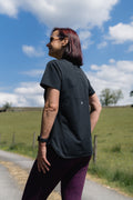 NEW FREEDOM Black V-Neck Sports Top