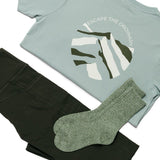 ESCAPE THE ORDINARY Sage Green Mountains T-Shirt