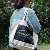 MY URBAN TRAIL Large Canvas Tote Bag