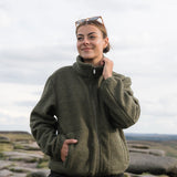 THE RAMBLER RECYCLED KHAKI BORG ZIP THROUGH FLEECE My Urban Trail