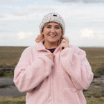 THE RAMBLER RECYCLED PINK BORG ZIP THROUGH FLEECE My Urban Trail