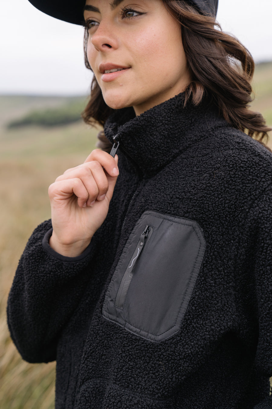 Black borg zip up jacket 2025