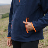 ESCAPE Navy/Orange Oversized Fleece