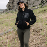 THE RAMBLER BLACK BORG ZIP THROUGH FLEECE