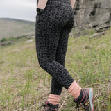 TRAILBLAZER Grey Sketch Leopard Leggings