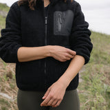 THE RAMBLER BLACK BORG ZIP THROUGH FLEECE