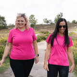 NEW FREEDOM Fuchsia Pink V-Neck Sports Top