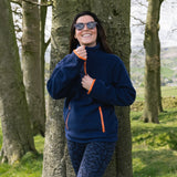 ESCAPE Navy/Orange Oversized Fleece