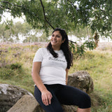 NEW Happiest Outdoors Ecru & Khaki Slogan Classic T-shirt