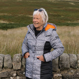 EXPLORE Grey Leopard Silhouette Puffer Jacket