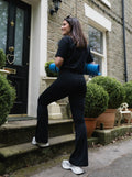 FEEL GOOD Black Flared Leggings