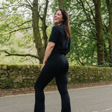 TALL FEEL GOOD Black Flared Leggings
