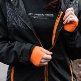 WANDERLUST Orange Print Recycled Waterproof Jacket
