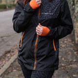 WANDERLUST Orange Print Recycled Waterproof Jacket