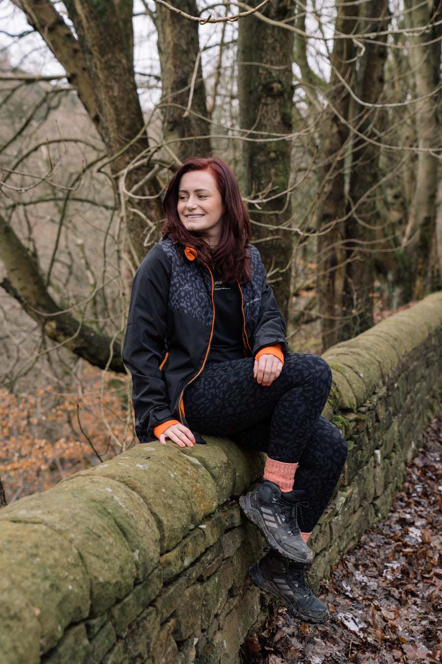 WANDERLUST Orange Print Recycled Waterproof Jacket