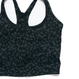 NEW SummitSoft Black Print 2in1 Sports Bra and Tank Top