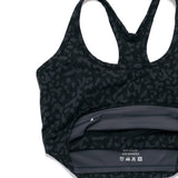 NEW SummitSoft Black Print 2in1 Sports Bra and Tank Top
