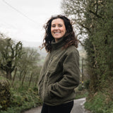THE RAMBLER KHAKI BORG ZIP THROUGH FLEECE