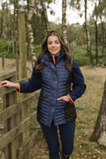 GET-UP-AND-GO Navy Leopard Silhouette Gilet