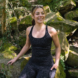 NEW SummitSoft Black Print 2in1 Sports Bra and Tank Top