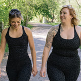 NEW SummitSoft Black Print 2in1 Sports Bra and Tank Top