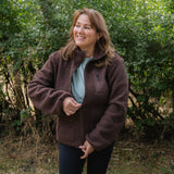**PRE-ORDER** THE RAMBLER RECYCLED CHOCOLATE BORG ZIP THROUGH FLEECE