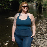 NEW SummitSoft Dark Teal 2in1 Sports Bra & Tank Top