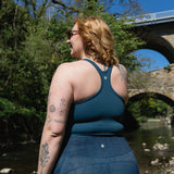 NEW SummitSoft Dark Teal 2in1 Sports Bra & Tank Top