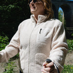 THE RAMBLER RECYCLED CREAM BORG ZIP THROUGH FLEECE My Urban Trail