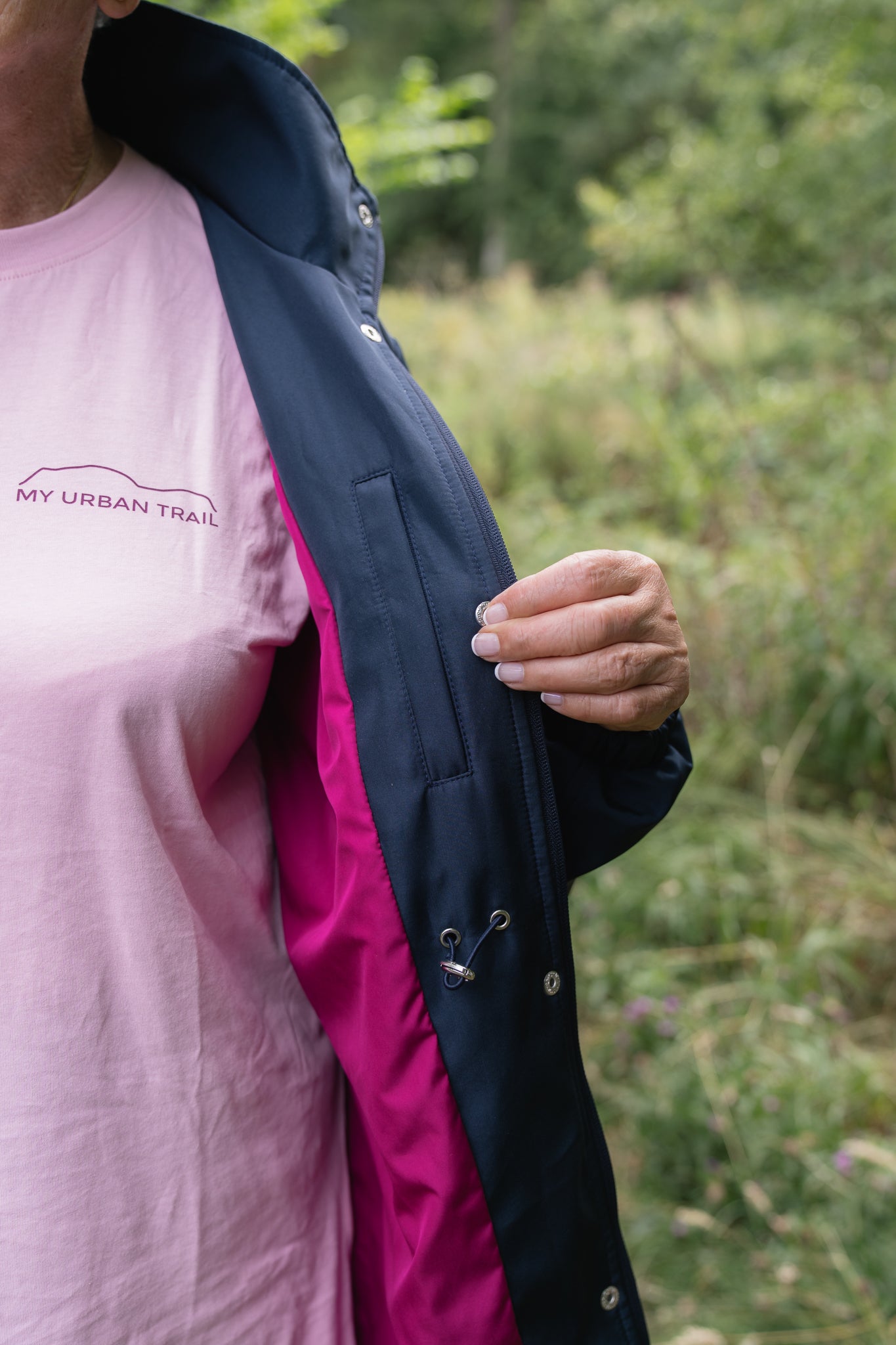 NEW SKYLINE Softshell Long-line Navy Coat My Urban Trail