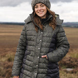 EXPLORE Khaki Print Silhouette Puffer Jacket