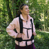 THE RAMBLER RECYCLED PINK BORG ZIP THROUGH FLEECE My Urban Trail