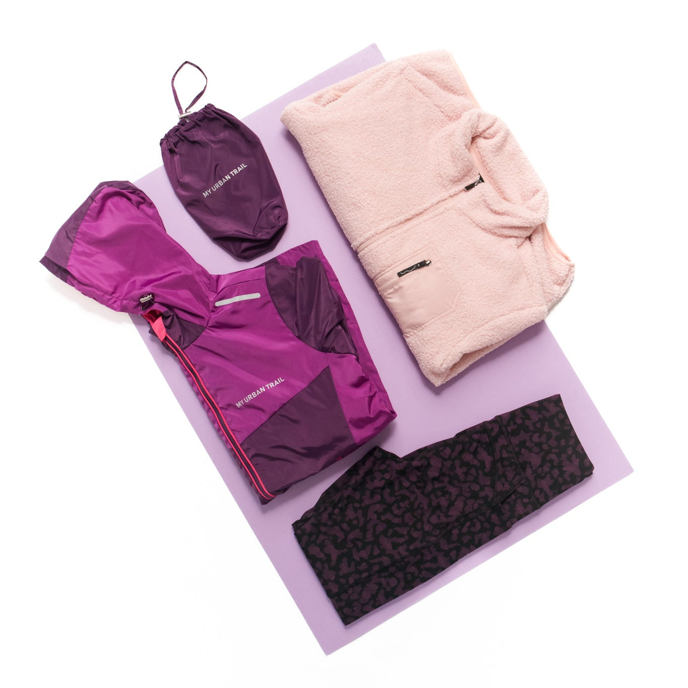 purple outfit layout
