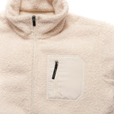THE RAMBLER RECYCLED CREAM BORG ZIP THROUGH FLEECE
