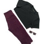 CAPRI TRAILBLAZER Plum Dot Print Hiking Leggings My Urban Trail