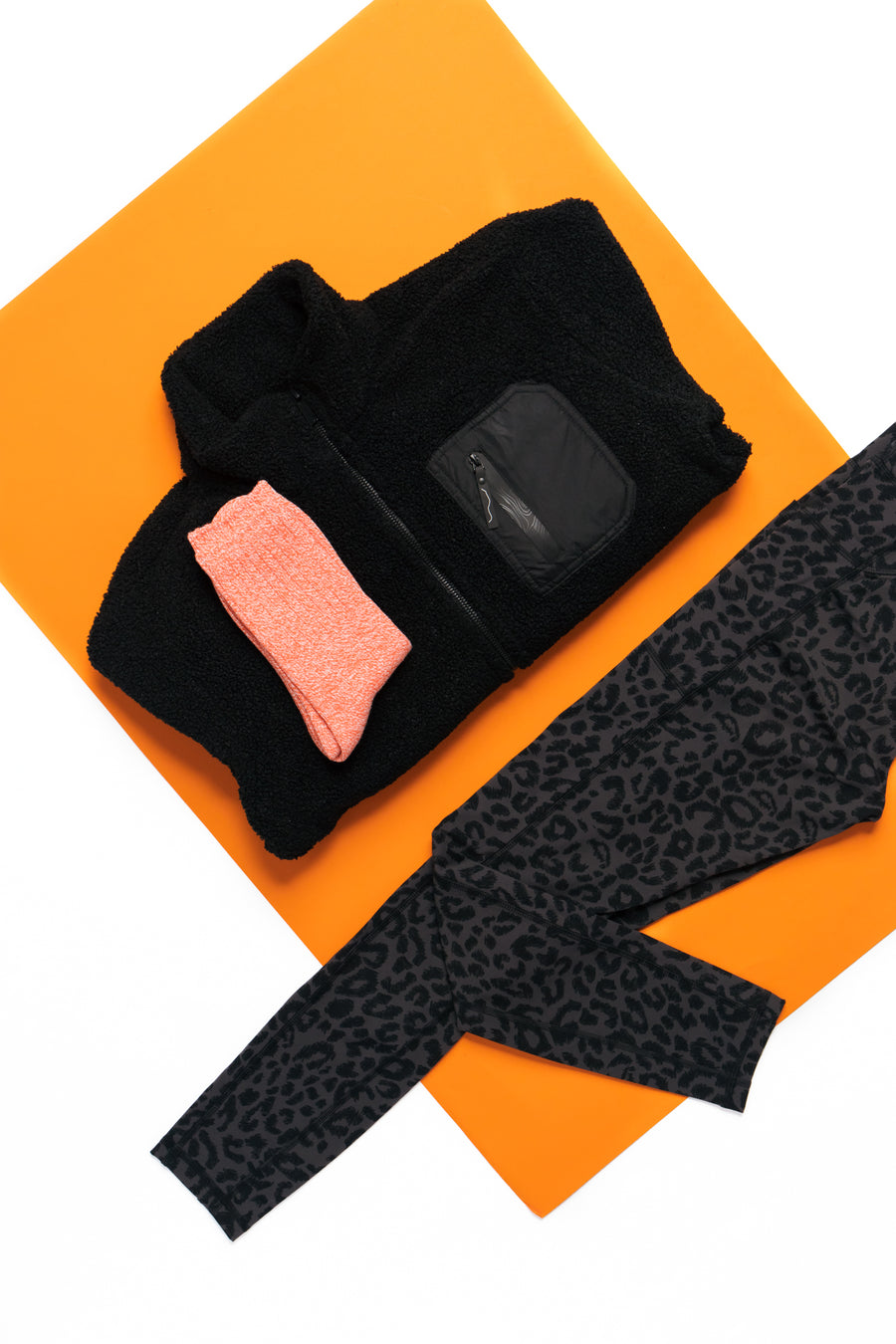THE RAMBLER BLACK BORG ZIP THROUGH FLEECE