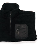 THE RAMBLER BLACK BORG ZIP THROUGH FLEECE