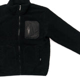 THE RAMBLER BLACK BORG ZIP THROUGH FLEECE