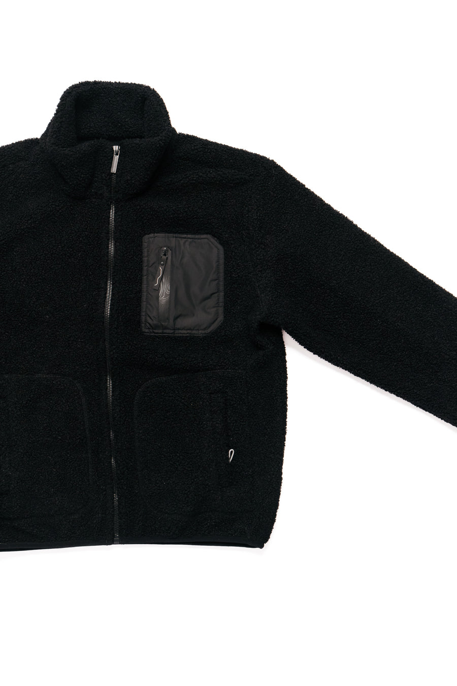 THE RAMBLER BLACK BORG ZIP THROUGH FLEECE