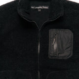 THE RAMBLER BLACK BORG ZIP THROUGH FLEECE