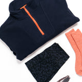 ESCAPE Navy/Orange Oversized Fleece